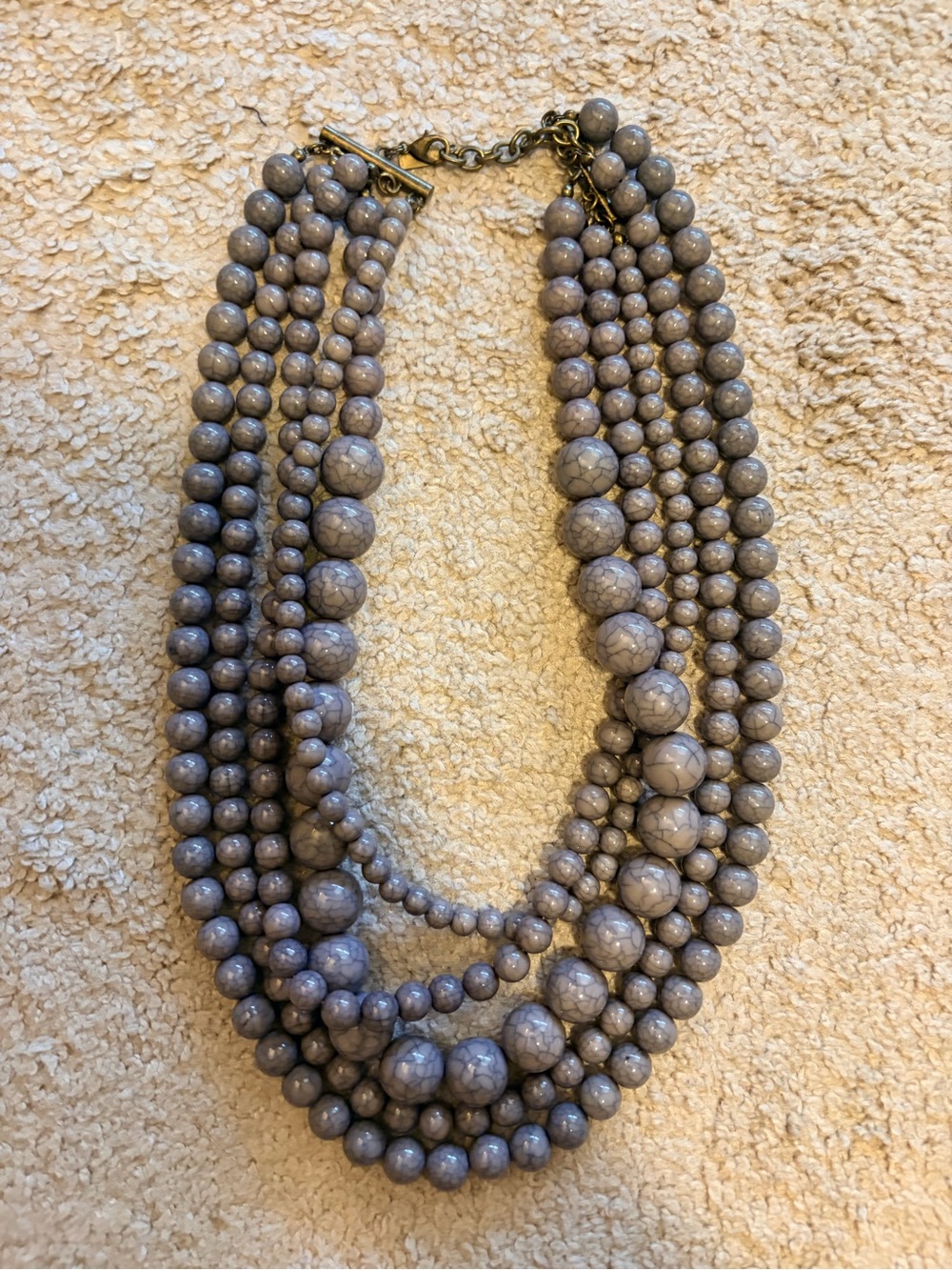 Baublebar Grey round stone Multi-Strand Beaded Necklace 

Adjustable to 18inch